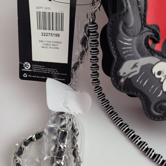 Hot Topic Emily the Strange Cameo Crossbody Black Cat Bag Gothic - Picture 10 of 10